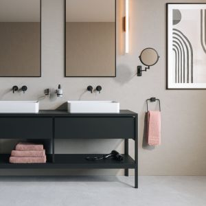 Geesa Topaz Black 917916-06-A zeepdispenser 200ml wand zwart