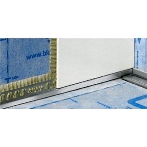 Blanke Aqua Keil Wand 8402856125L afsluitprofiel 2000x12,5x40mm links mat zwart