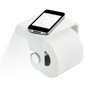 Decor Walther 0974554 Stone TPH4 toiletrolhouder wit/ chroom