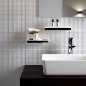 Geesa Frame 918802-02 planchet 21 cm chroom/ wit