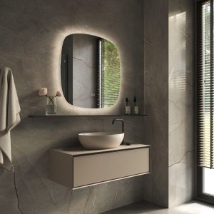 Phantom Mirrors Serie 006 006.80.80 Deens ovale LED spiegel, 80x80 cm met directe en indirecte led rondom