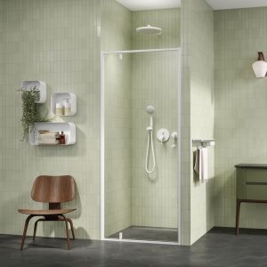 Geesa Frame 918854-02-630 planchet met handdoekrek en douchemand 63 cm chroom/ wit