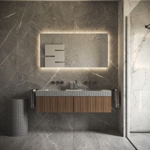 Phantom Mirrors Serie 001 001.80.70 rechthoekige LED spiegel, 80x70 cm met directe en indirecte led rondom