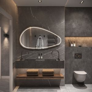 Phantom Mirrors Serie 010 010.140.75 organische LED spiegel, 140x75 cm met directe en indirecte led rondom