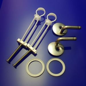 Villeroy en Boch Hommage 92205261 set verstelbare scharnieren chroom *niet meer leverbaar*