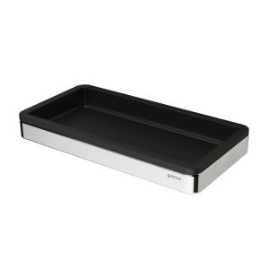 Geesa Frame 918802-02-06 planchet 21 cm chroom/ zwart
