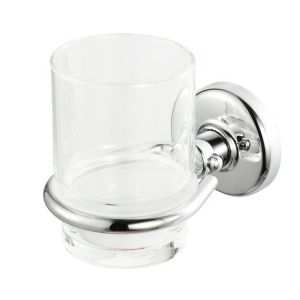 Geesa Hotel 915302-02 glashouder met glas chroom