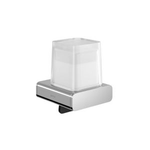 Geesa Shift Chrome 919916-02 zeepdispenser 200 ml met gesatineerd glas chroom