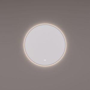 Hipp Design SPV 13505 KW GUN spiegel rond in gunmetal PVD met indirecte LED verlichting rondom 60x3cm