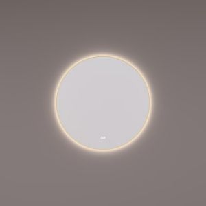 Hipp Design SPV 13505 KW MES spiegel rond in messing PVD met indirecte LED verlichting rondom 60x3cm