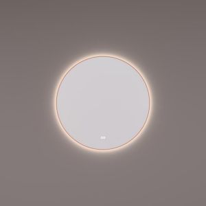 Hipp Design SPV 13510 KW KOP spiegel rond in koper PVD met indirecte LED verlichting rondom 80x3cm