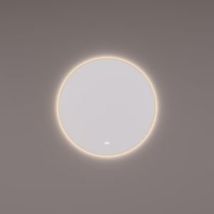 Hipp Design SPV 13515 KW MES spiegel rond in messing PVD met indirecte LED verlichting rondom 100x3cm