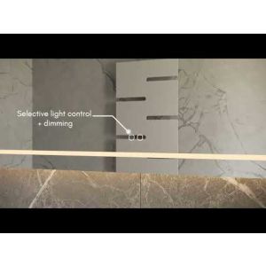 Phantom Mirrors Serie 001 001.140.70 rechthoekige LED spiegel, 140x70 cm met directe en indirecte led rondom