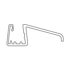 HSK E100058-8-3 horizontaal afdichtingsprofiel 100cm, 8mm (voor douchedeur met magnetische geleider)