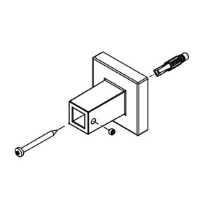 HSK E98501-5-41 wandhouder met rozet chroom
