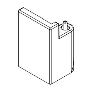 HSK K2 - K2P E88311-UL-41 scharnierdeel onder links, chroom