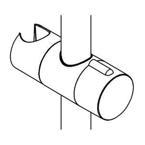 HSK Shower & Co! E98508-14-68 glijstuk t.b.v. RS Slim shower-set mat zwart