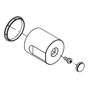 HSK Shower & Co! E98554-9-41 knop omstelling chroom