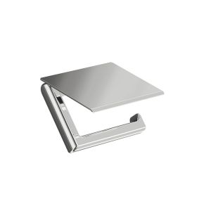 Inda Claire A71260AC toiletrolhouder met scharnierend deksel geborsteld nikkel