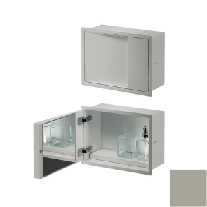 Inda MY Secret A80750ST inbouwnis met bekerhouder, zeepdispenser en spiegel 350x260mm mat seta