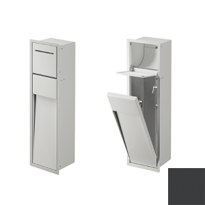 Inda MY Secret A8085BGF inbouwnis met toiletrolhouder en hygiënische douche190x660mm mat grafite