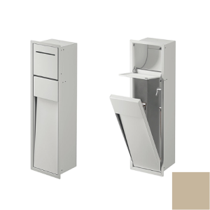 Inda MY Secret A8085BTL inbouwnis met toiletrolhouder en hygiënische douche190x660mm mat terra di luna