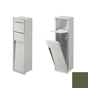 Inda MY Secret A8085BVF inbouwnis met toiletrolhouder en hygiënische douche190x660mm mat verde felce