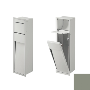 Inda MY Secret A8085BVV inbouwnis met toiletrolhouder en hygiënische douche190x660mm mat verde salvia