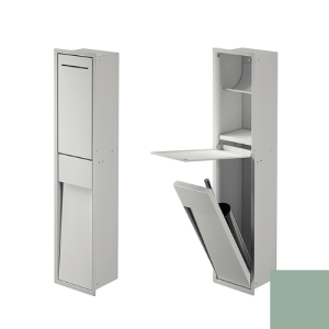 Inda MY Secret A8085CGD inbouwnis met toiletrolhouder en toiletborstelgarnituur 190x860mm mat giada