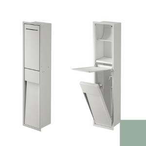 Inda MY Secret A8085DGD inbouwnis met toiletrolhouder en hygiënische douche 190x860mm mat giada