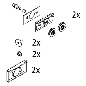 Kermi 2541177 reserve onderdelen rolwagen boven zwart soft RAL 9005