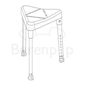 Etac Edge 81801010 douchekruk grijs