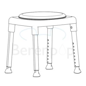 Etac Smart 81951050 douchekruk met draaischijf grijs