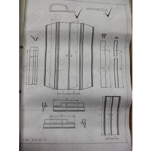 Sphinx Supra Top S8L41851 ( 2537274 ) compleet strippenset voor pendeldeur 100 en vijfhoek 100 (t/m 04.2001)
