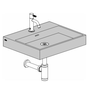 Clou Wash Me CL0226030 wastafel 50x42cm mineral marmer wit