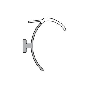 Duka GUMF153 verticale lekstrip 195cm transparant