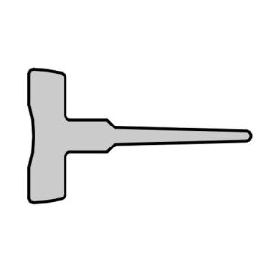 HSK E100067-105-20 inschuifrubber voor doucheprofiel 200cm lengte - 10,5mm hoog