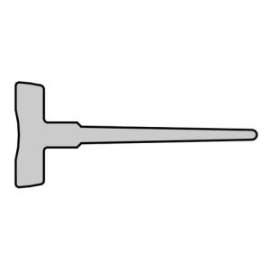 HSK E100067-145-15 inschuifrubber voor doucheprofiel 150cm lengte - 14,5mm hoog