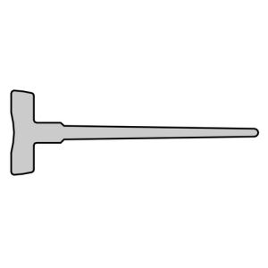 HSK E100067-185-10 inschuifrubber voor doucheprofiel 100cm lengte - 18,5mm hoog