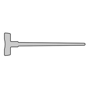 HSK E100067-225-10 inschuifrubber voor doucheprofiel 100cm lengte - 22,5mm hoog