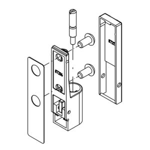 HSK Kienle E100310-U-90 scharnierdeel wandhouder beneden, RVS look