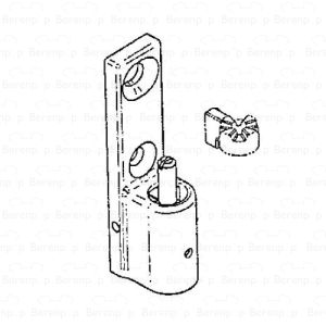 HSK Kienle E87310-2 scharnierdeel wandhouder beneden, RVS-look *niet meer leverbaar*