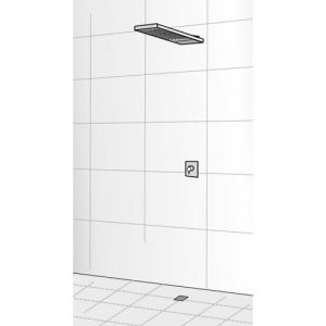 HSK Shower & Co! 1900007 regendouche Lavida Plus met waterval vrijhangend RVS gepolijst