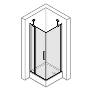 Huppe Design elegance, 025304 verticale afdichtingsstrip