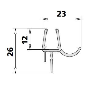 Kermi 2534119 set spatwaterdichtingen 2 x 98,5cm - 6mm