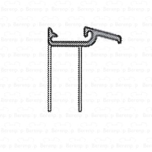 Sealskin Duka 5000-2 GUML424 lang afdichtprofiel 100cm transparant, 8mm