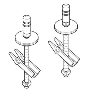 Villeroy en Boch Architectura / Omnia Architectura / Avento/ O.Novo/ O.Novo Vita 92241761 set vaste scharnieren chroom