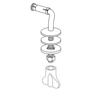 Villeroy en Boch Arriba - Oblic - Stratos 92204561 set vaste scharnieren chroom