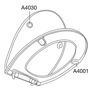 Pressalit Calmo 556000-BZ5999 toiletzitting met deksel wit met motief (OUTLET)