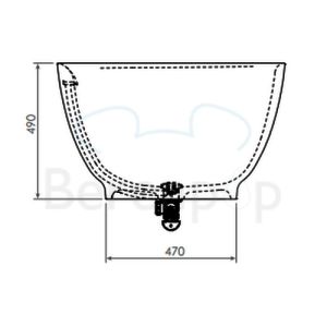 Clou First CL0513010 vrijstaand bad 182x82 aluite wit